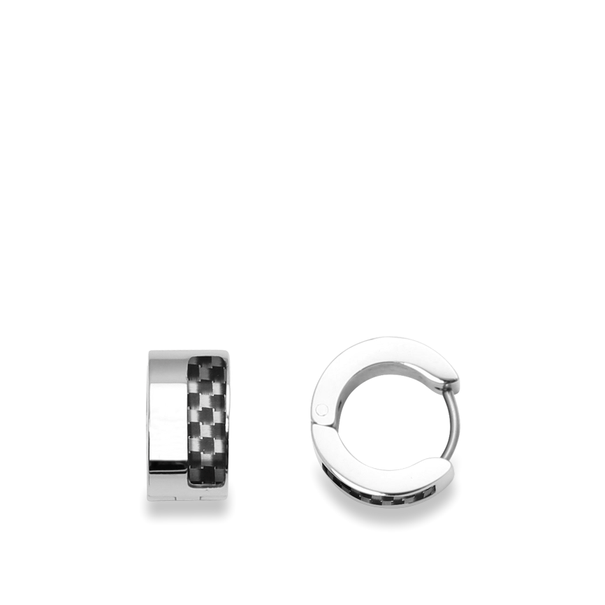 MERCURY earrings (Black, Silvery/Black, Man, Ring)
